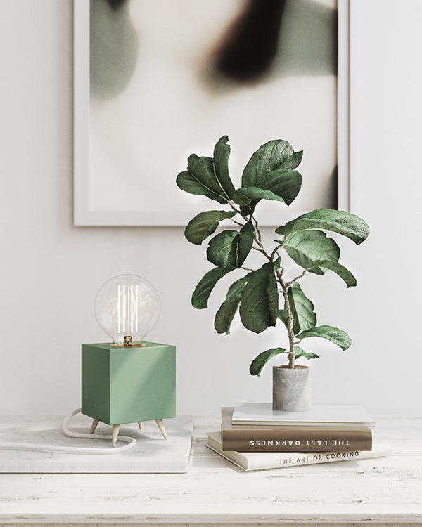 LOOMACUBE table lamp - dusty green